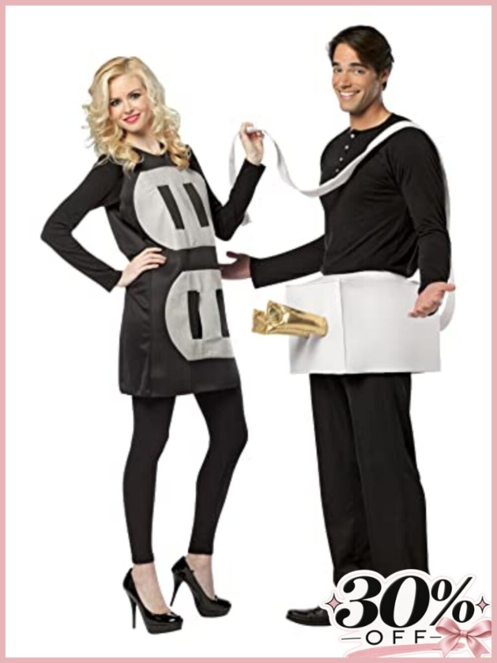 Lightweight Plug and Socket Couples Halloween Costume One Size
